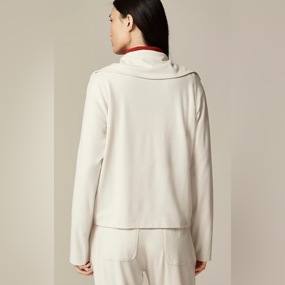 J.Crew Soft rib quarter-zip top in natural - Picture 4 of 8
